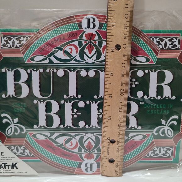 Harry Potter Butter Beer Tin Sign Official Collectible Hanging Metal Display - Picture 4 of 5